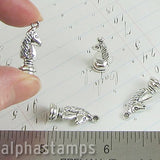 Silver 3D Knight Chess Piece Charm