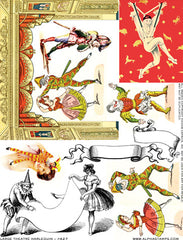 Large Theatre Harlequin Collage Sheet