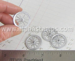 1 Inch Metal Wheels with Spokes