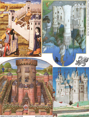 Medieval Castles Collage Sheet