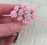 Tiny Paper Roses - Medium Pink