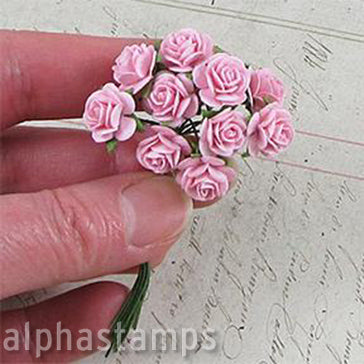 Tiny Paper Roses - Medium Pink