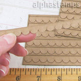 Chipboard Scalloped Shingles - Half Scale