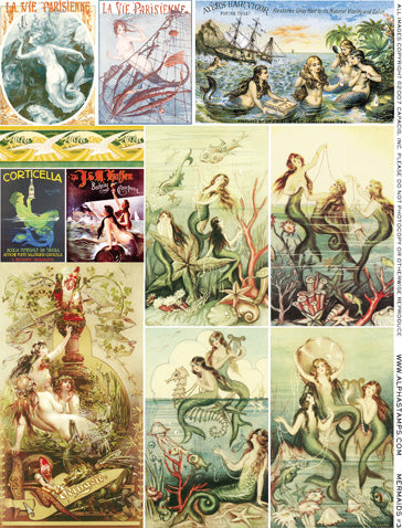 Mermaids #3 Collage Sheet