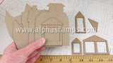 Mini Haunted House Chipboard Set