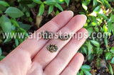 Antique Brass Mini Fleur de Lys Handle