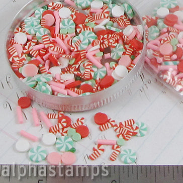 Minty Cool Christmas Polymer Clay Slice Mix