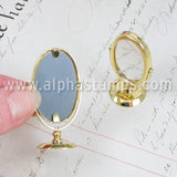 Gold Countertop Mirror - Oval*