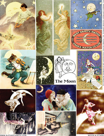 Moon & Stars Collage Sheet