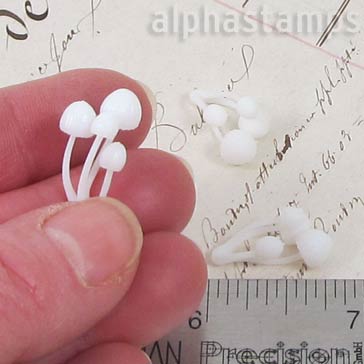 Tiny 3D Round Cap Mushrooms