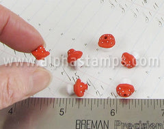 Tiny Ceramic Red Mushroom Bead *