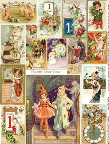 New Years Collage Sheet