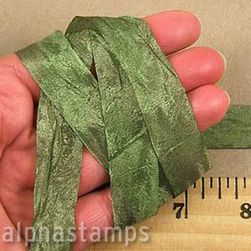 Crepe Ribbon - Olive - 3/4 Inch