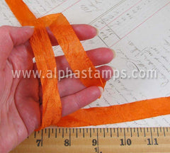 Crepe Ribbon - Orange - 3/4 Inch