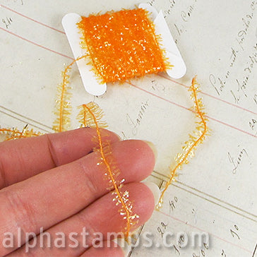 Miniature Orange Tinsel Garland