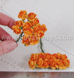 1/2 Inch Orange Paper Roses