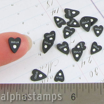 Black Ouija Board Planchette Polymer Clay Slices*