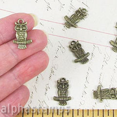 Antique Bronze Owl Charms
