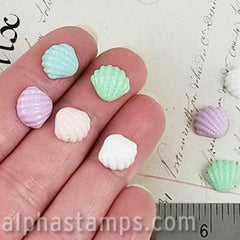 10mm Resin Seashell Cabochons - Pastel Colors - SOLD OUT