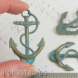 Large Patina Anchor Charm*