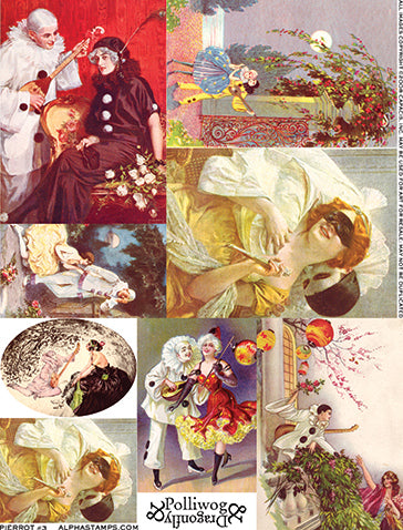Pierrot #3 Collage Sheet