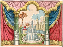 Small Theatre Curtains Pink Collage Sheet