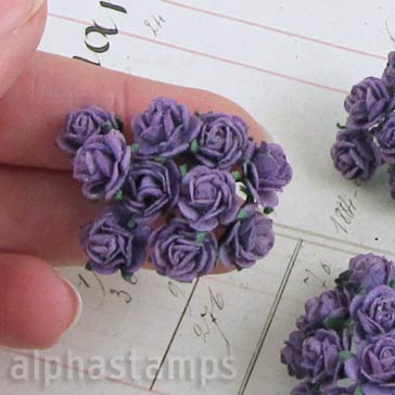 Tiny Paper Roses - Plum