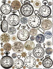 Pocket Watches Collage Sheet