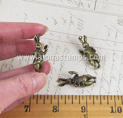 Antique Bronze 3D Rabbit Charm