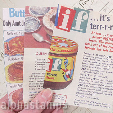 Retro Baking Recipes Paper Set*