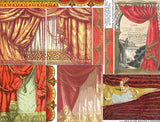 Red Slide Mailer Curtains Collage Sheet