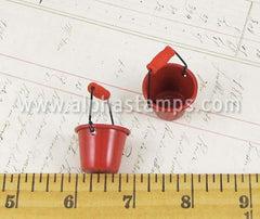 Miniature Red Metal Pail