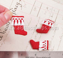 Red Mini Stocking with Dots