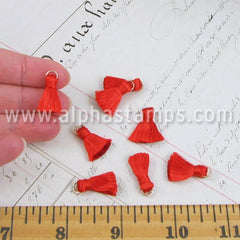 20mm Silky Red Tassels *