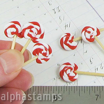 Red & White Mini Lollipops - OUT OF STOCK