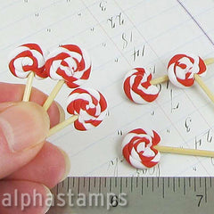 Red & White Mini Lollipops