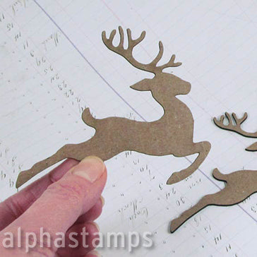 Set of Flying Reindeer