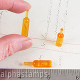 Miniature Amber Wine Bottle