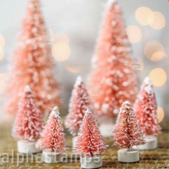 Retro Bottle Brush Tree Set - Pink - SOLD OUT
