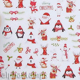 Retro Santa & Penguin Tiny Christmas Stickers