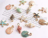 Enameled Seashell Charm Mix - Set of 3*