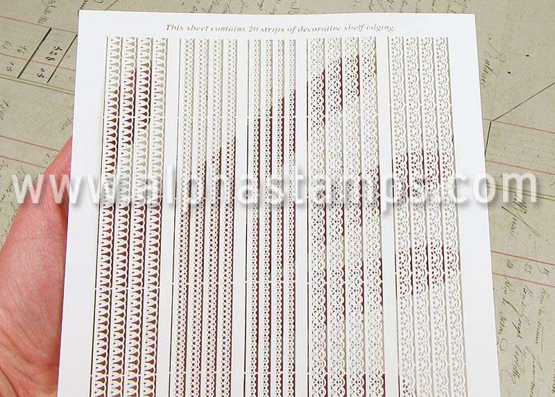 Dollhouse LaserCut Decorative Shelf Edging* Alpha Stamps