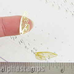 Small Half Butterfly Gold Bezel - SOLD OUT