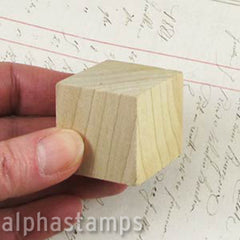 1-1/4 Inch Wooden Cube Block - SOLD OUT