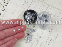 5mm Thin Silver Snowflakes