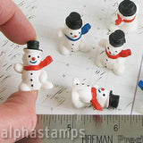 Waving Snowman in Top Hat