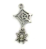 Pewter Spider & Web Charm  - SOLD OUT