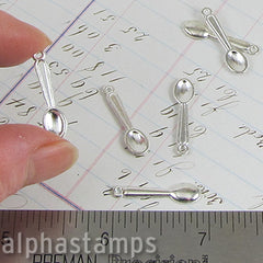 1 Inch Silver Measuring Spoon Charm *