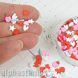 Polymer Clay Valentine Hearts Slice Mix*