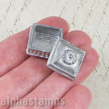 Miniature Square Metal Box with Lid